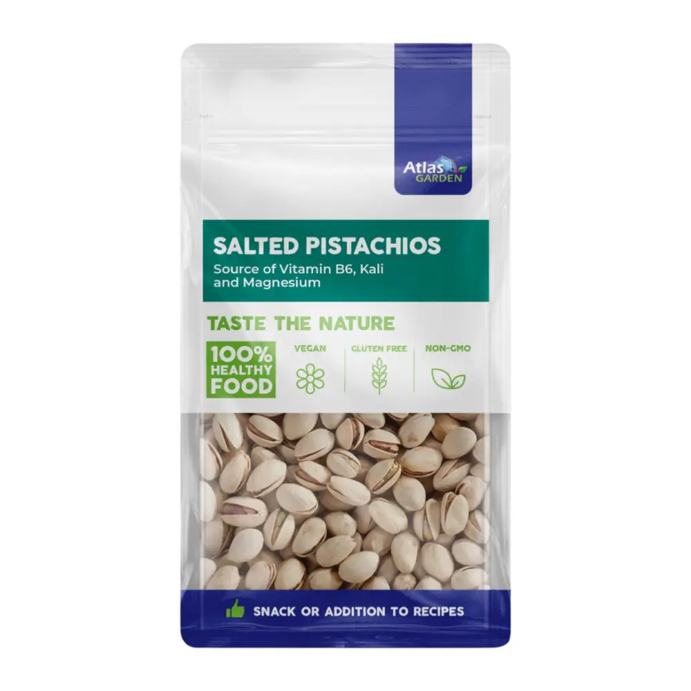 Hạt Dẻ Cười Rang Muối, Salted Pistachio, Gluten Free (265g) - ATLAS GARDEN